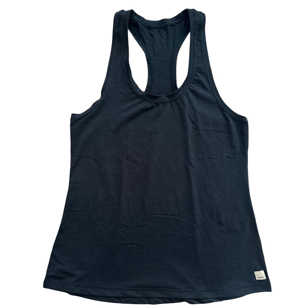 Vuori Womens Lux Performance Heather Black Racerback Tank Top VW108 Size M